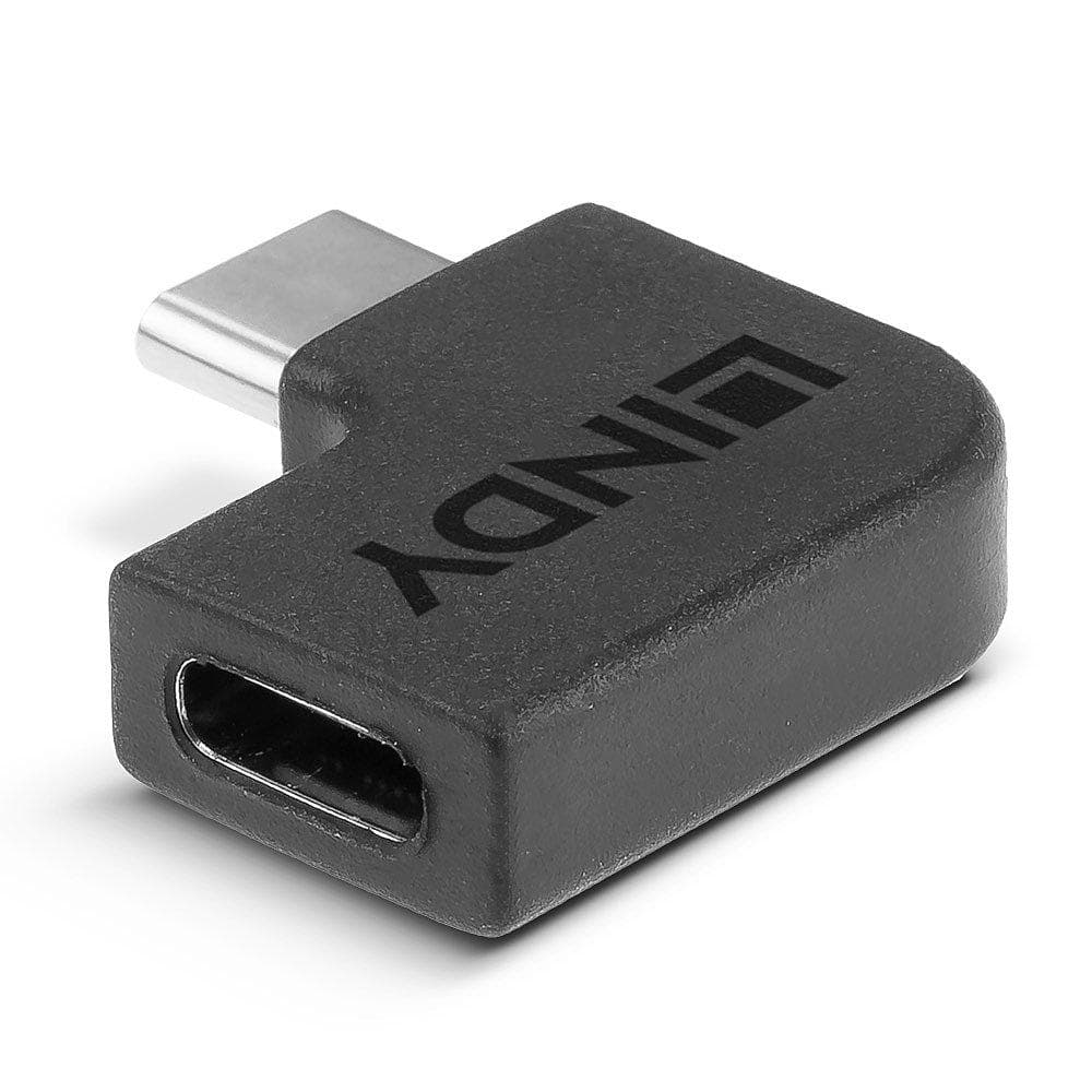 Adaptor Lindy USB-C 3.2 la USB C 90°, material PVC, - 3