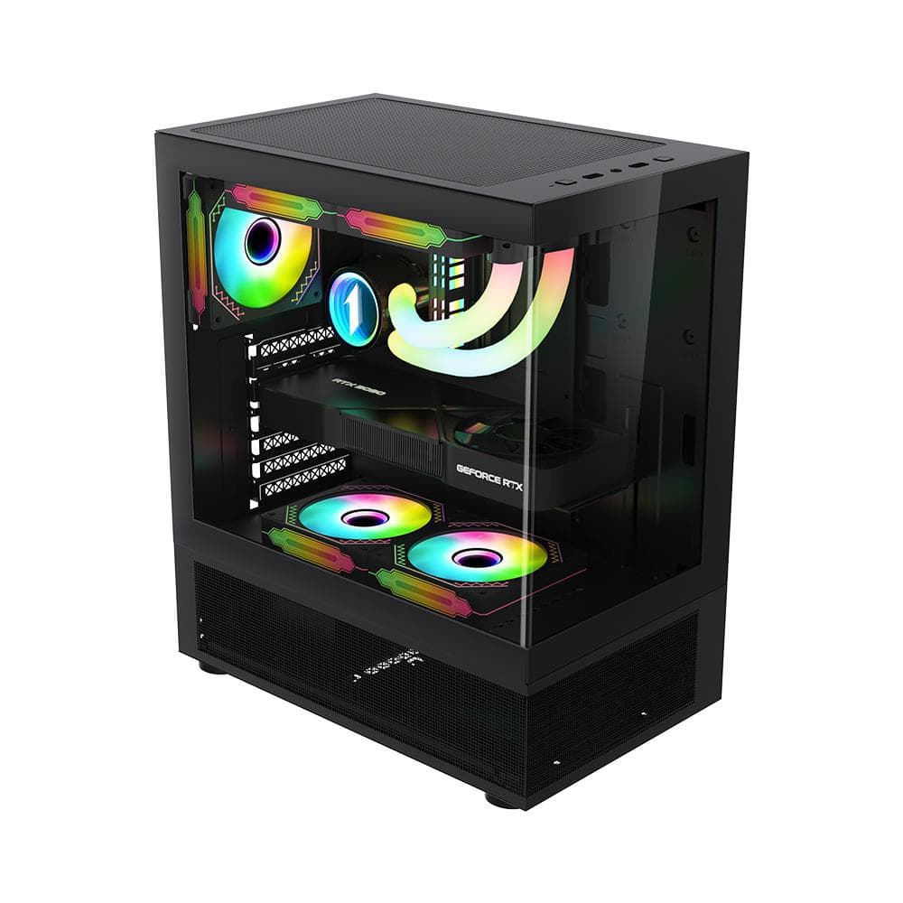 Carcasa 1STPLAYER MI7-A, Mid Tower, Black - 2