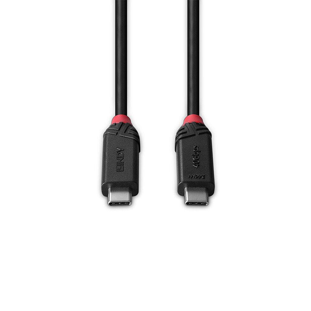 Cablu Lindy 1m USB4 240W Type C, 40 Gbps, Black - 4