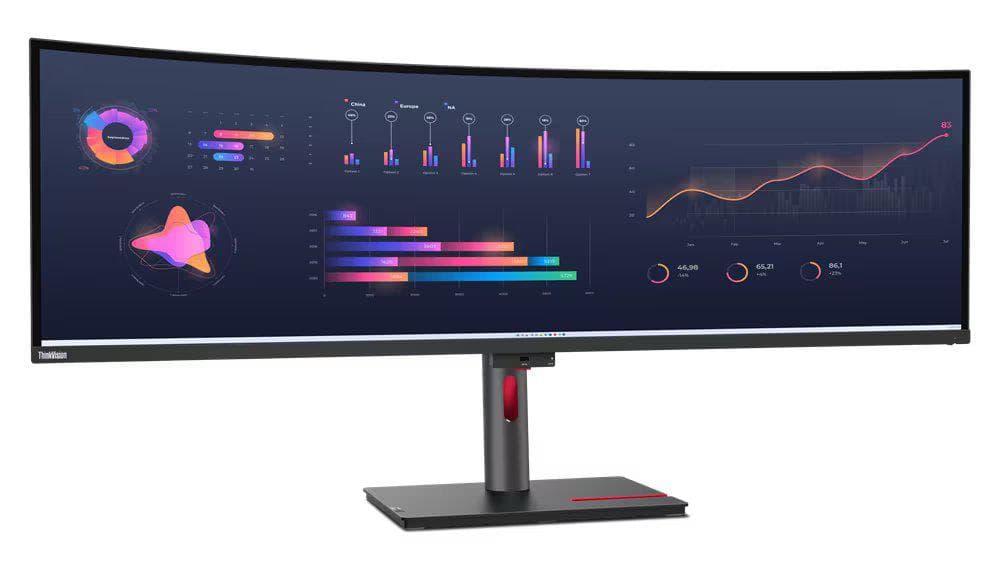 Monitor Lenovo ThinkVision P49w-30, 49'' IPS, DQHD (5120x1440), Anti- glare, - 2