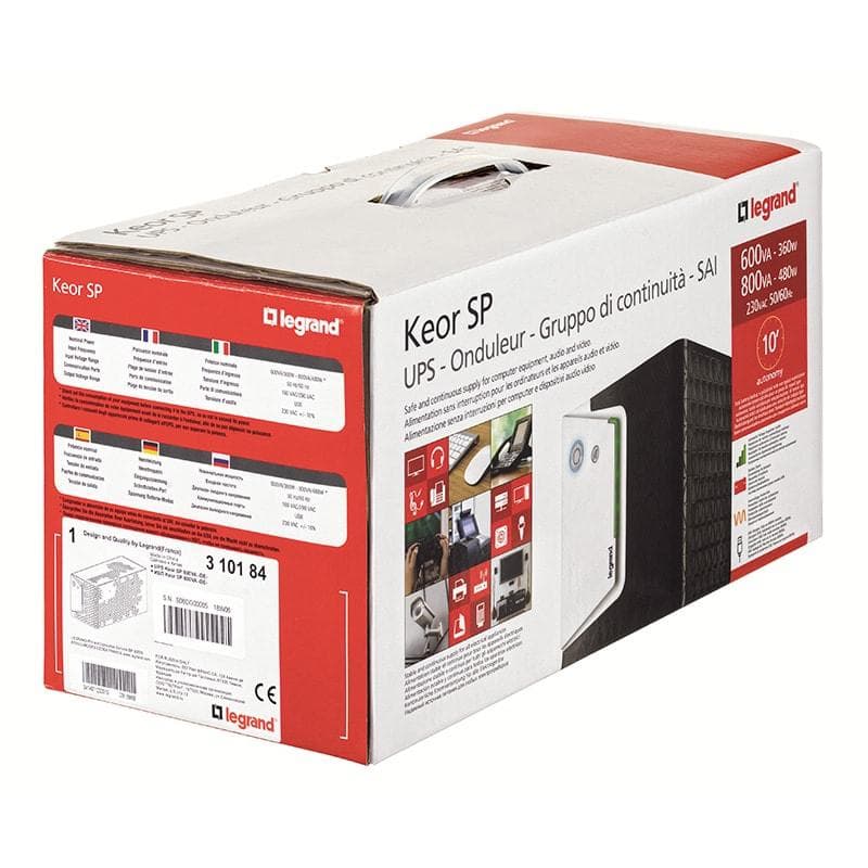 UPS Legrand KEOR SP 800, 800VA/480W, 1x IEC + 1x - 2