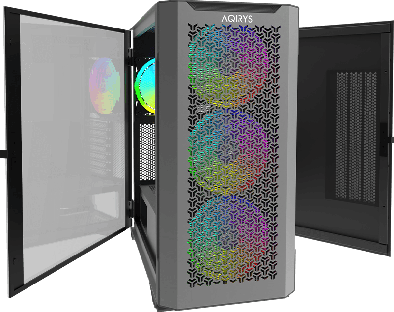 Carcasa AQIRYS AQUILLA, RGB, Mid Tower, Black - 4