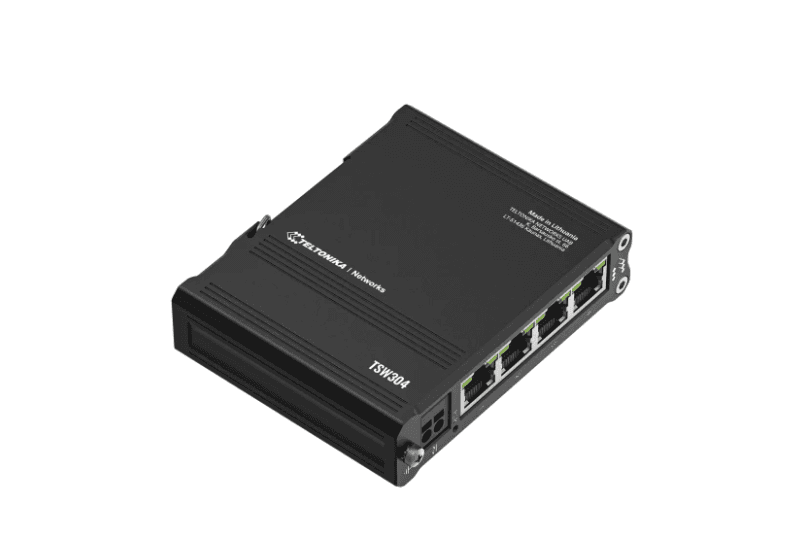 TELTONIKA 4PORT UNMANAGED DIN RAIL SWITCH TSW304, Interfata: 4 x - 2