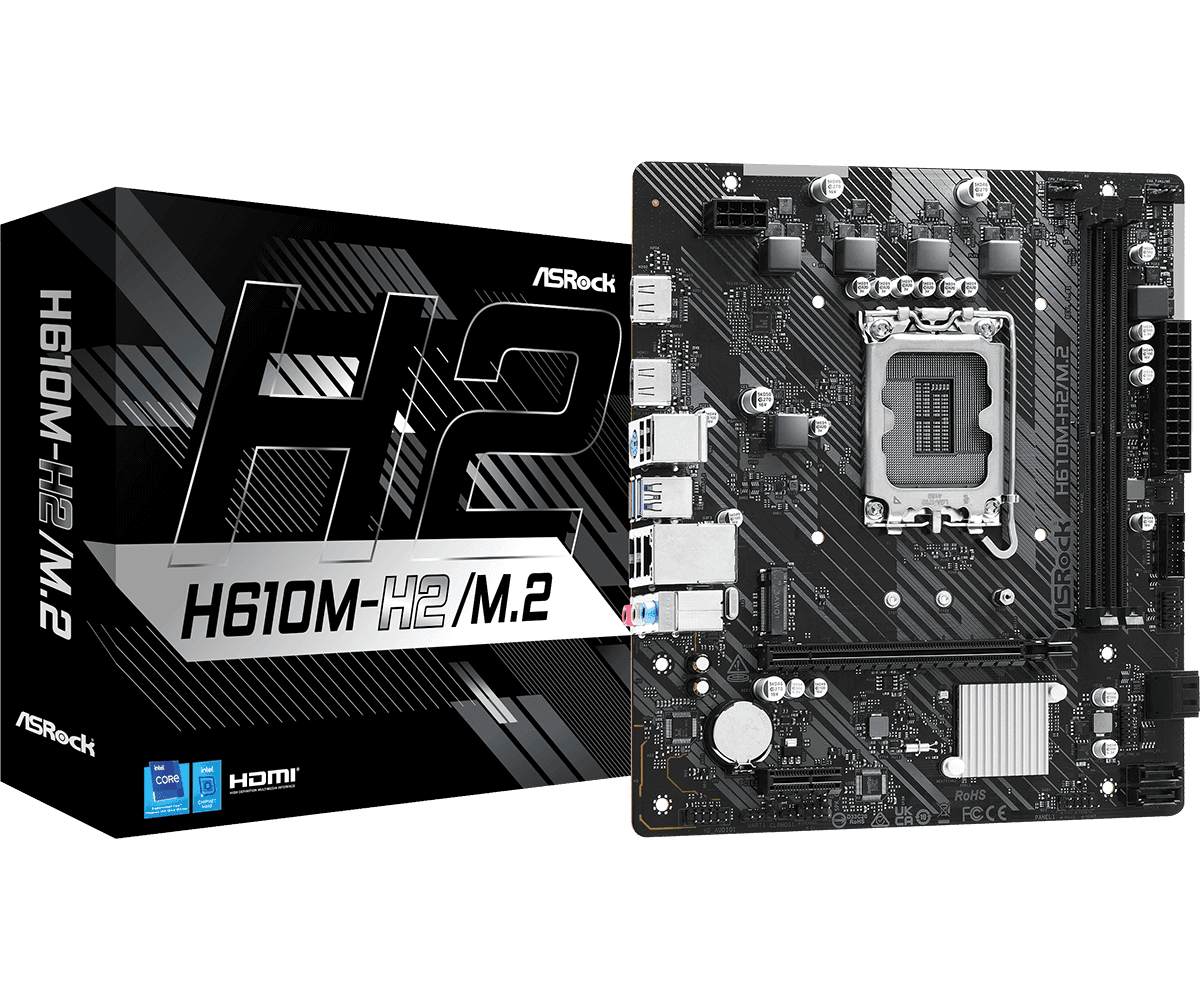 Placa de baza ASRock H610M-H2/M.2, Socket 1700, DDR4, Micro-ATX