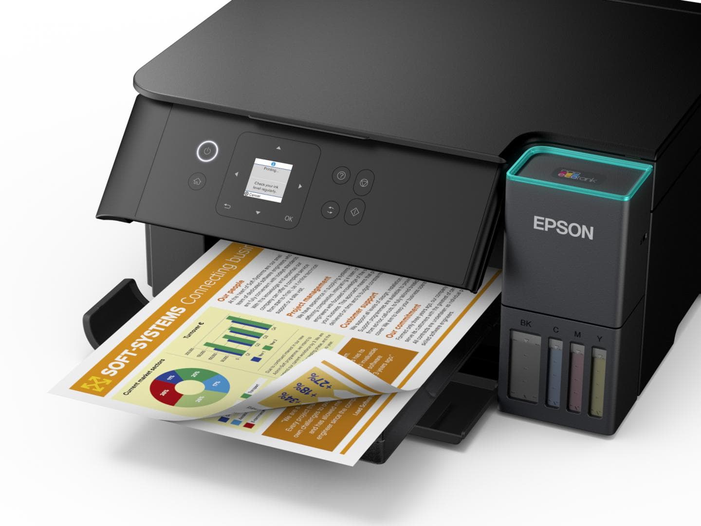 Multifunctional inkjet color Epson EcoTank CISS L4360, dimensiune A4 (Printare,Copiere, - 3