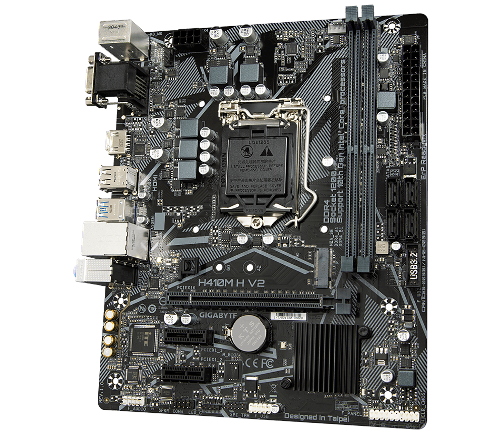 Placa de baza Gigabyte H410M H V2, Socket 1200, DDR4, - 3