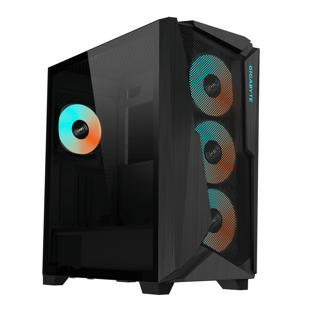 Carcasa GIGABYTE C301 GLASS, Mid Tower, Black