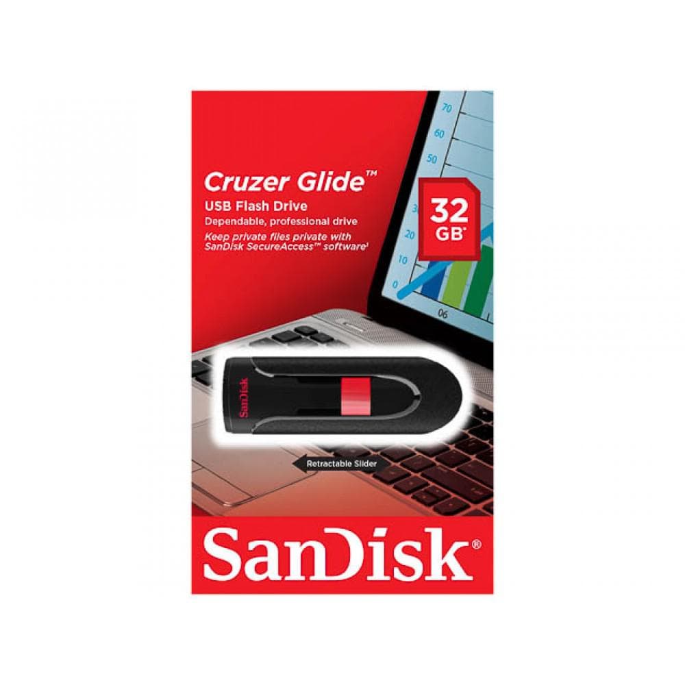 Memorie USB SANDISK Cruzer Glide 32 GB, USB 2.0, Negru - 3