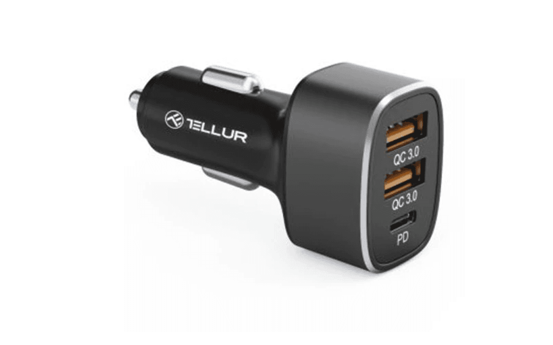 Incarcator auto Tellur FCC9 2x USB Type A QuickCharge 3.0,