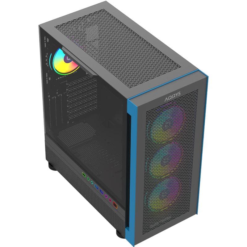 Carcasa Aqirys Sargas, RGB, Mid Tower, Black - 5