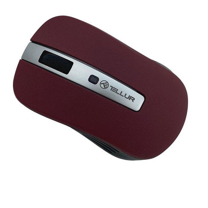 Mouse wireless Tellur Basic, LED, Rosu inchis - 2