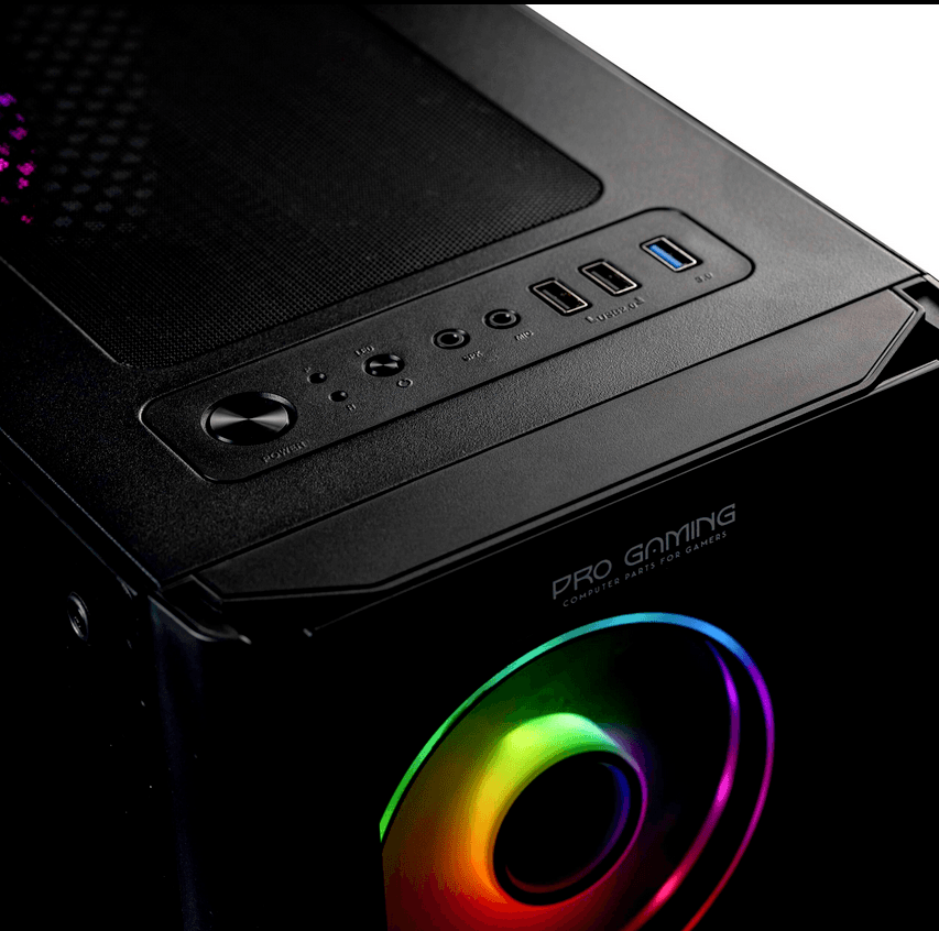 Carcasa PRO GAMING BLAZE, RGB, Mid Tower, Black - 2