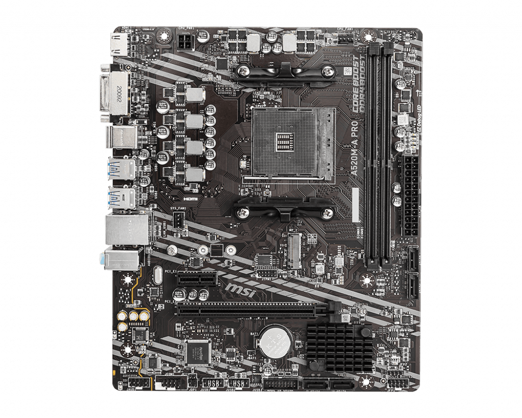 Placa de baza MSI A520M-A PRO, Socket AM4, DDR4, Micro-ATX