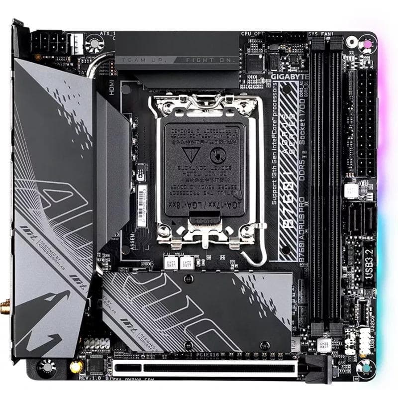 Placa de baza Gigabyte B760I AORUS PRO, Socket 1700, DDR5, - 2
