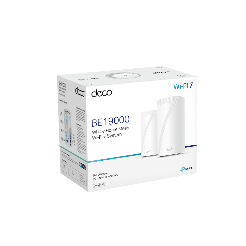 TP-LINK DECO BE85(2-PACK) Sistem Mesh WI-FI 7, BE19000, TRI-BAND, Standarde - 2