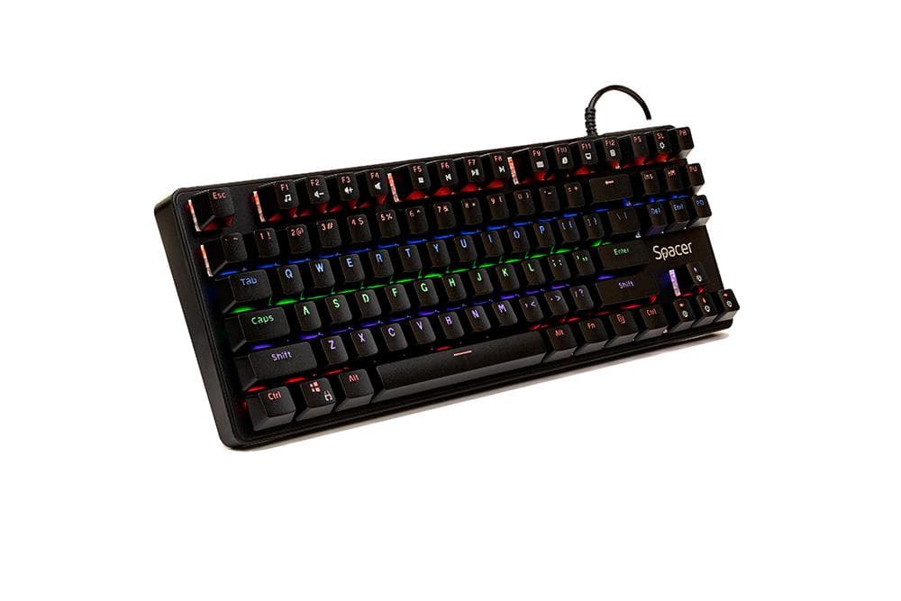 Tastatura Mecnaica Spacer SPKB-MK-IMMORTAL cu fir, USB, switch-uri mecanice albastre,