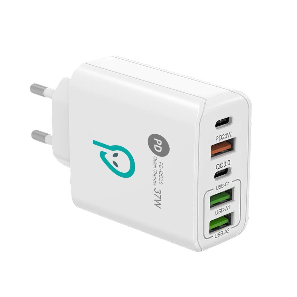 Incarcator retea Spacer QC 38W, 5 x porturi: USB Type-C