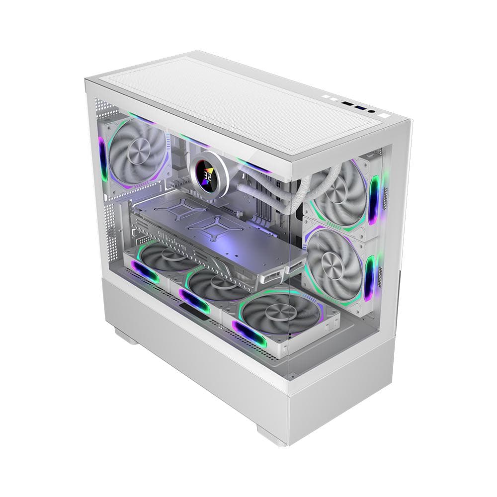 Carcasa 1st PLAYER MI5, RGB, Mid Tower, White - 3