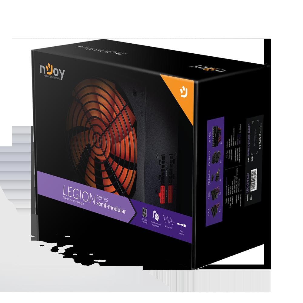 Sursa nJoy Legion 600, 80+ Silver, 600W - 2