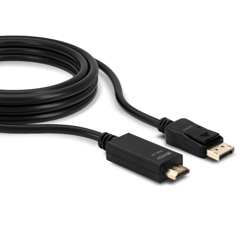 Cablu Lindy LY-36924, DisplayPort to HDMI 10.2G, 5m, negru - 2