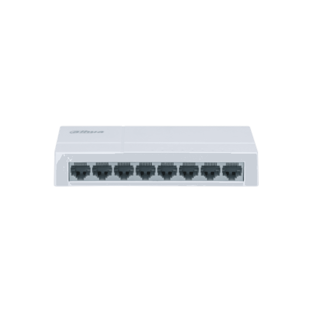 Switch Dahua 8 porturi Unmanaged, PFS3008-8ET-L, Interfata: 8 x 10/100