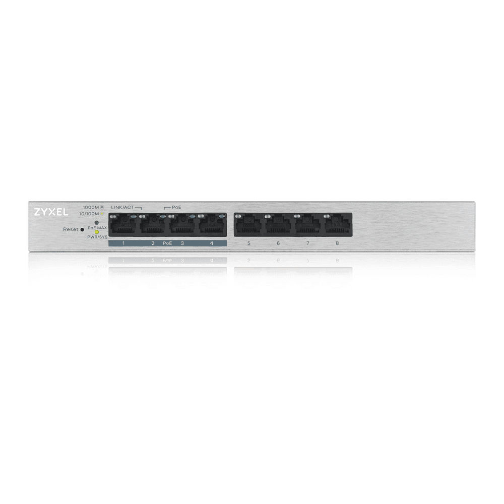 ZYXEL GS1200  8-Port Web Managed PoE Gigabit Switch - 2