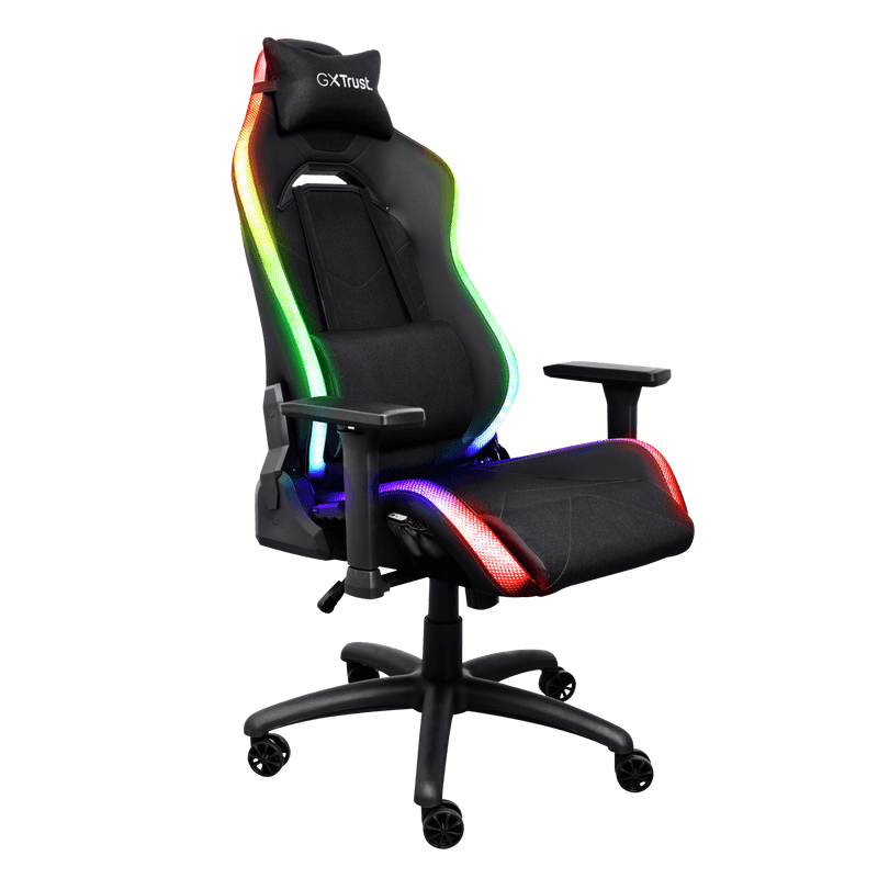 Scaun gaming Trust GXT 719 Ruya, iluminare RGB, 5 roti,
