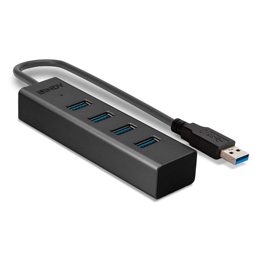 Hub USB Lindy LY-43324, 4 Port, USB 3.0, negru - 2