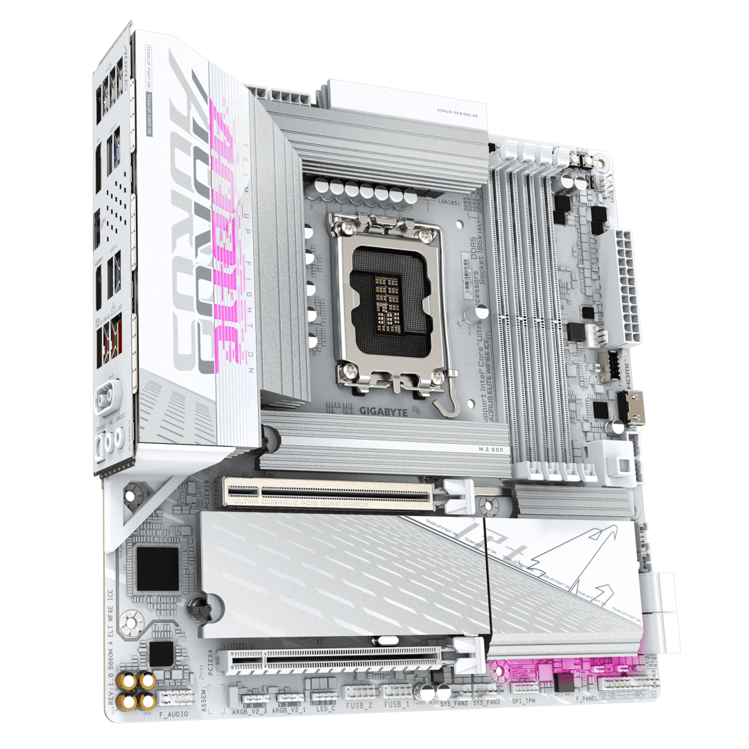 Placa de baza Gigabyte B860M AORUS ELITE WIFI6E ICE, Socket - 3