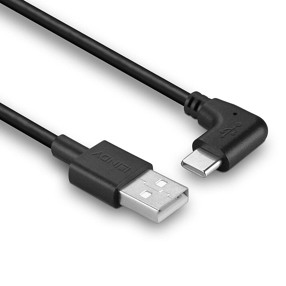 Cablu Lindy USB C 2 90°, lungime 1m, putere maxima - 3