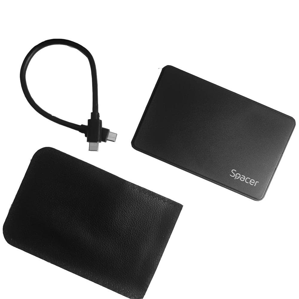 Rack extern HDD/SSD 2.5" Spacer USB-C 3.1 negru - 4