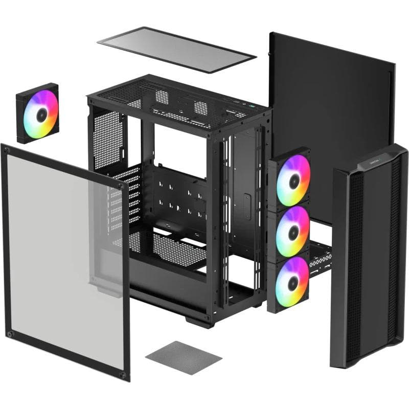 Carcasa DEEPCOOL CC560 ARGB V2, RGB, Mid Tower, Black - 10