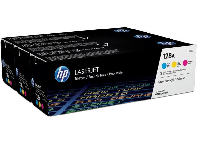 Toner HP CF371AM, pachet triplu CE321A/CE322A/CE323A,