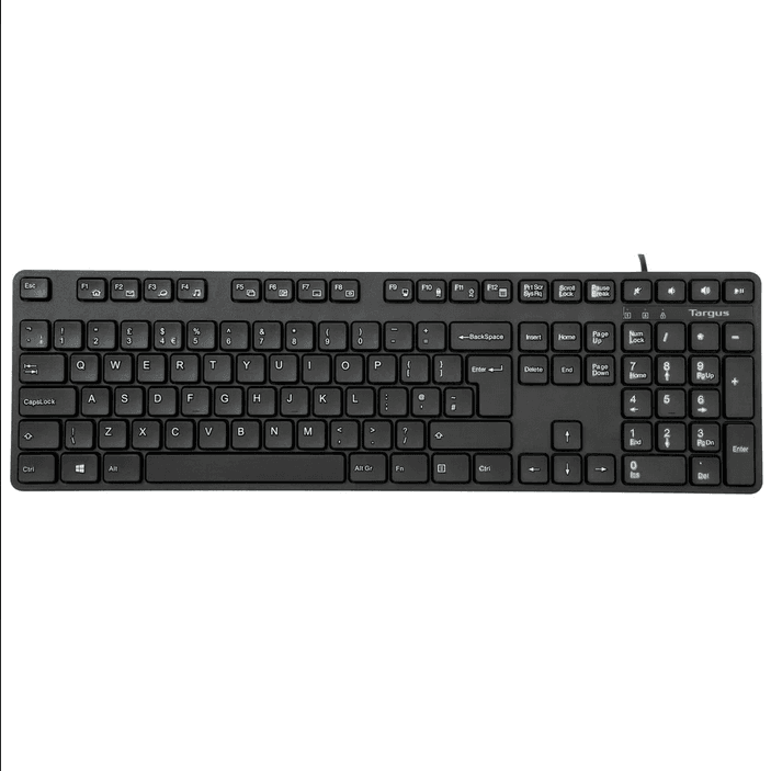 Targus Tastatura Antimicobiala cu fir, 108 taste, layout UK, negru - 3