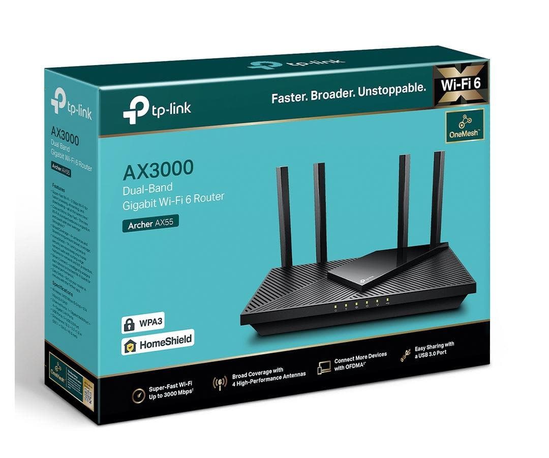 TP-Link Wireless Router, ARCHER AX55 ;WI-FI 6 ,dual band AX3000 - 4