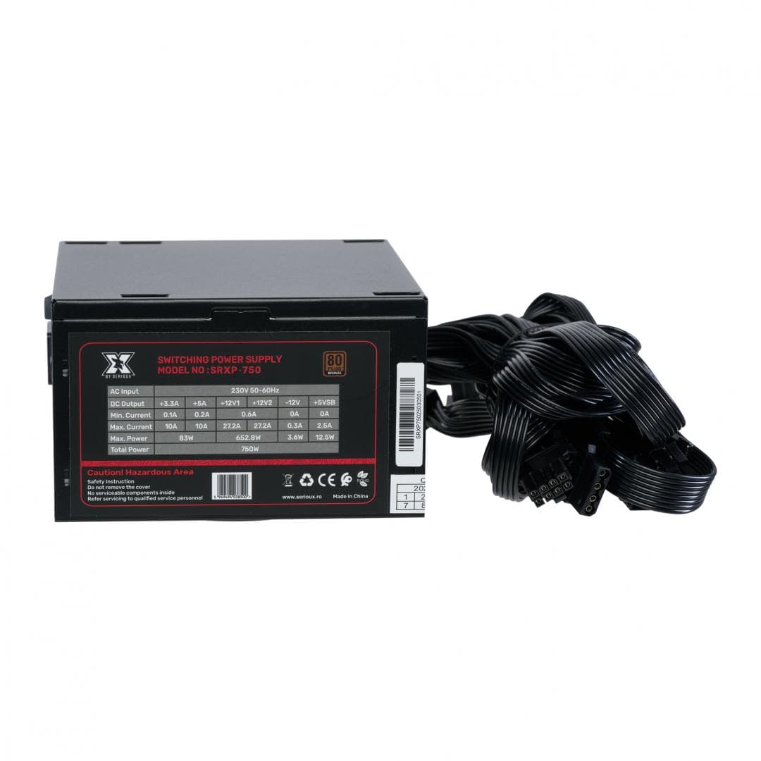 Sursa Serioux Energy 750W, 80+ BRONZE, Ventilator 12cm, ATX, material - 7