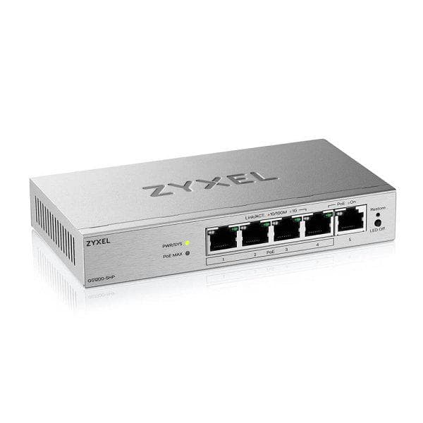 ZYXEL GS1200-5HPV3 5-Port Gigabit PoE Web-Managed Switch - 5