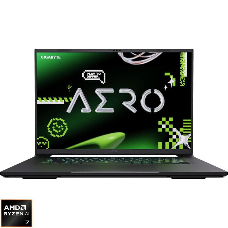 Laptop Gaming GIGABYTE AERO X16 1WH, cu procesor Ryzen AI