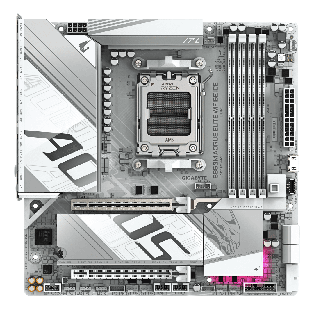 Placa de baza Gigabyte B850M AORUS ELITE WIFI6E ICE, Socket - 3
