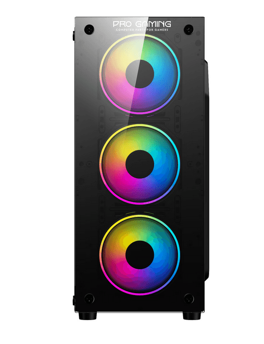 Carcasa PRO GAMING ELEMENT, RGB, Mid Tower, Black - 3