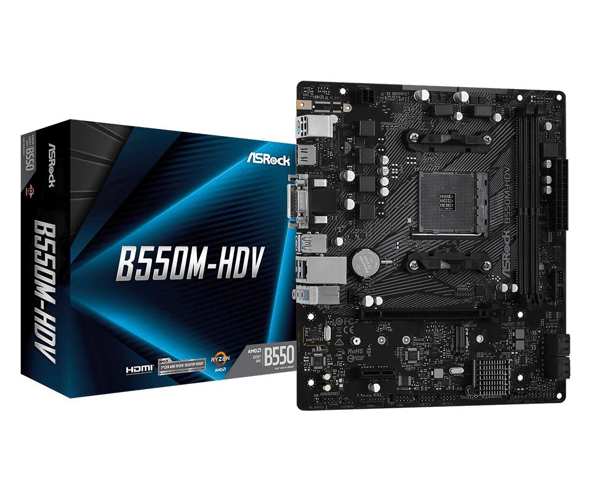 Placa de baza ASRock B550M-HDV, Socket AM4, DDR4, Micro-ATX - 2