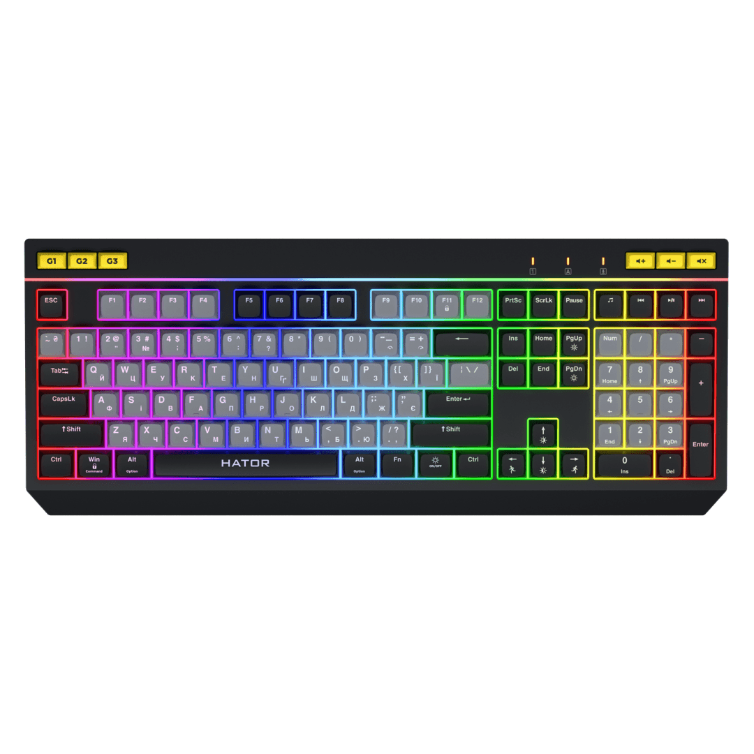 Tastatura cu fir Hator Icefall, membrana, conectivitate USB, polling rate