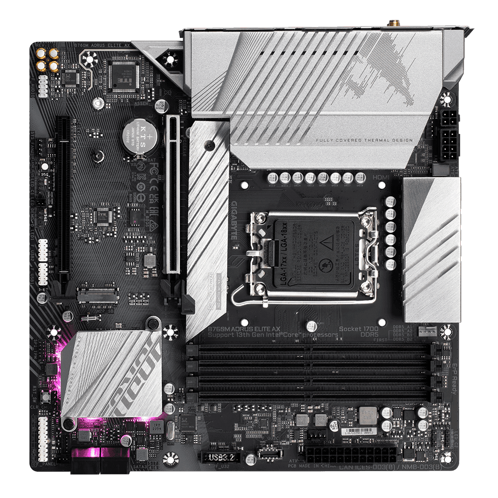 Placa de baza Gigabyte B760M AORUS ELITE AX, Socket 1700, - 4