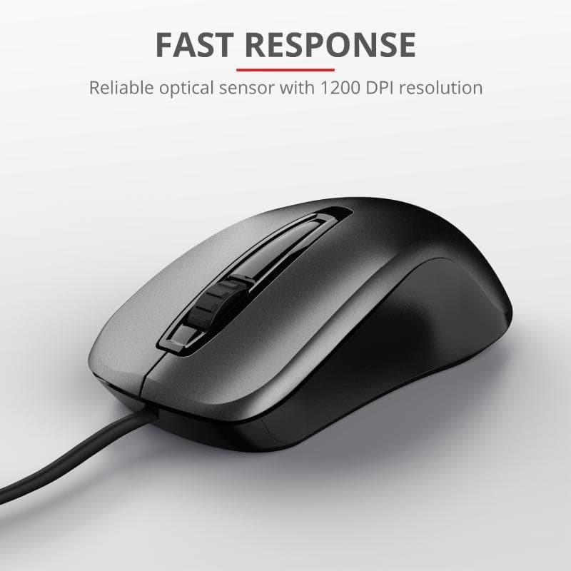 Mouse Trust Carve, USB Mouse, negru - 6