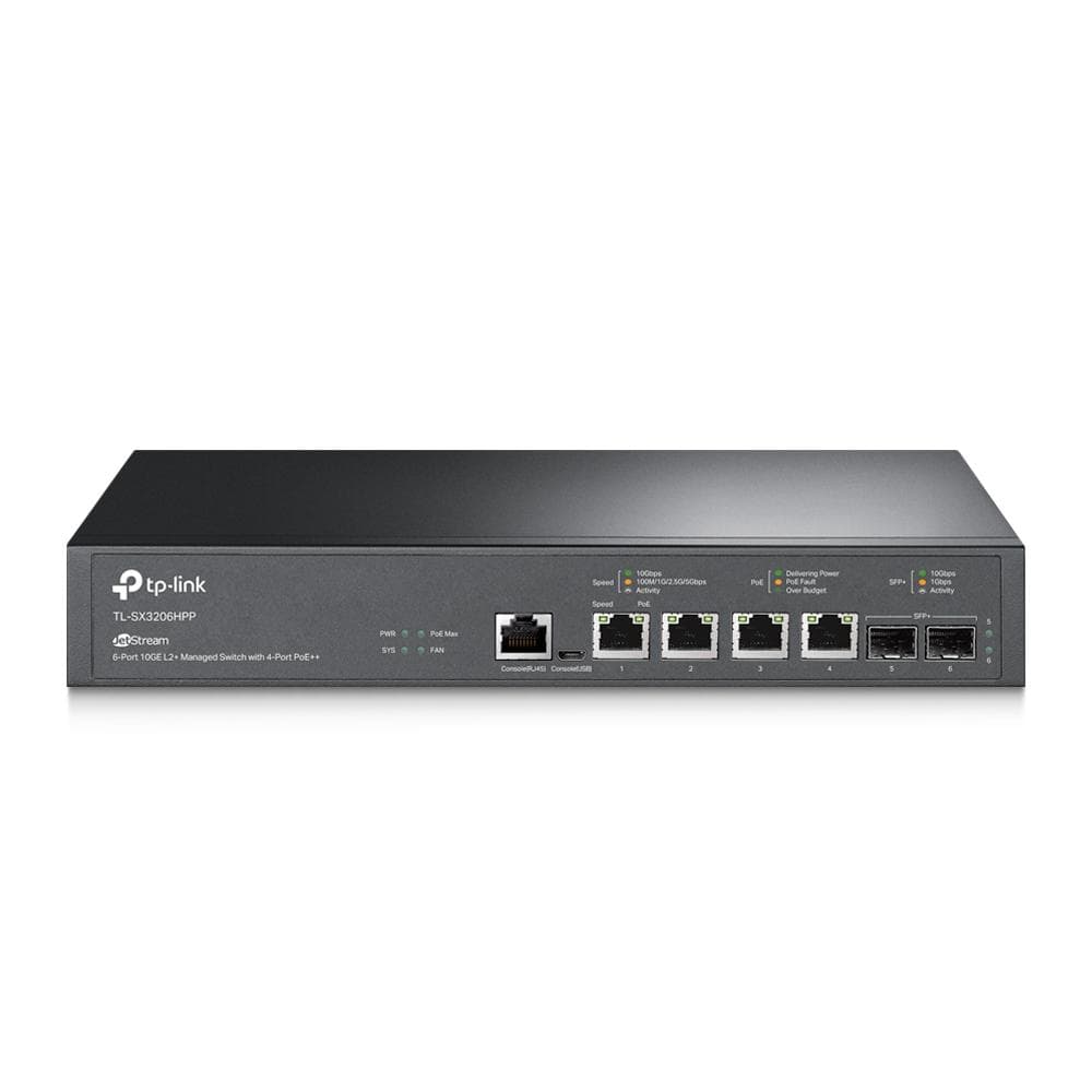 "JetStream™ 4-Port 10GBase-T and 2-Port 10GE SFP+ L2+ Managed Switch