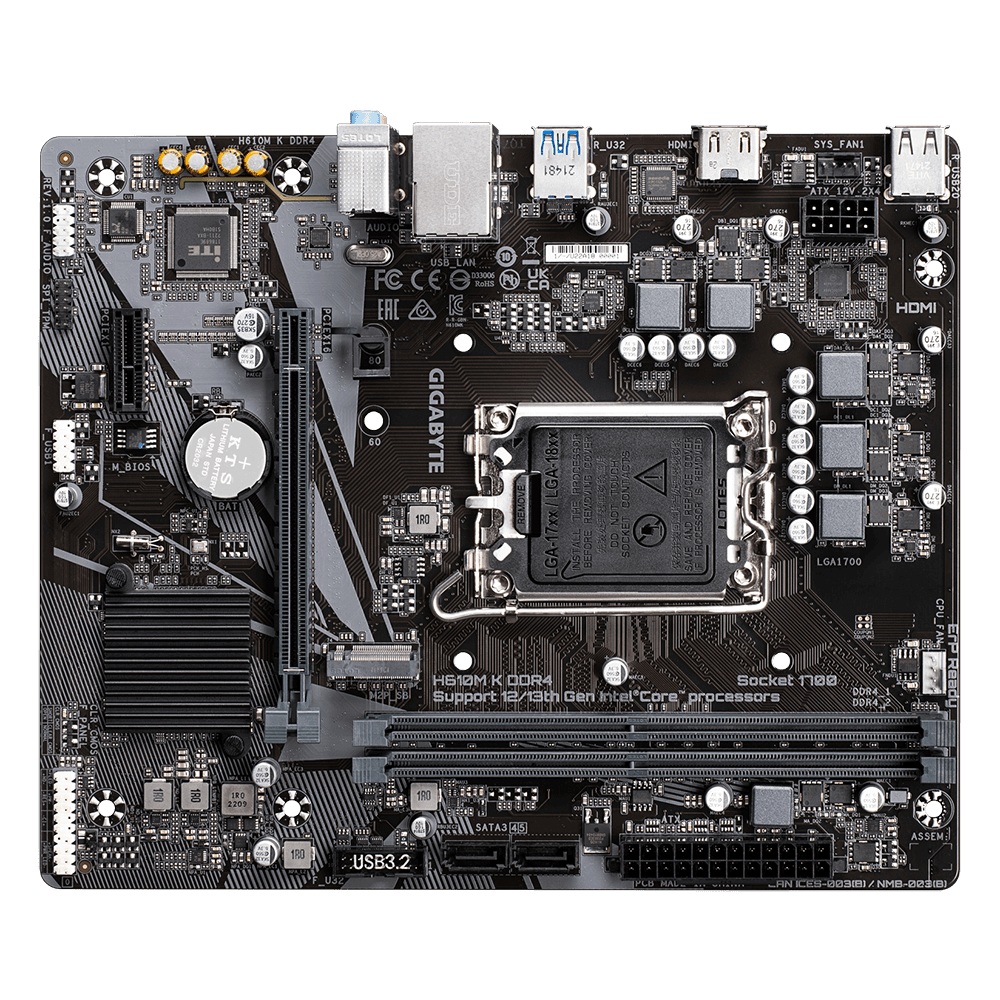 Placa de baza Gigabyte H610M K, Socket 1700, DDR4, Micro-ATX - 4