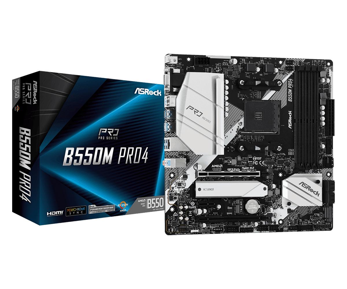 Placa de baza ASRock B550M Pro4, Socket AM4, DDR4, Micro-ATX - 2