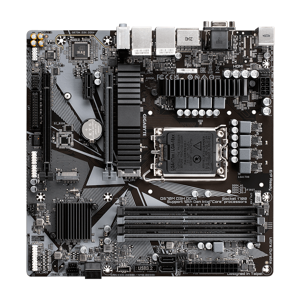 Placa de baza Gigabyte Q670M D3H, Socket 1700, DDR4, Micro-ATX - 2