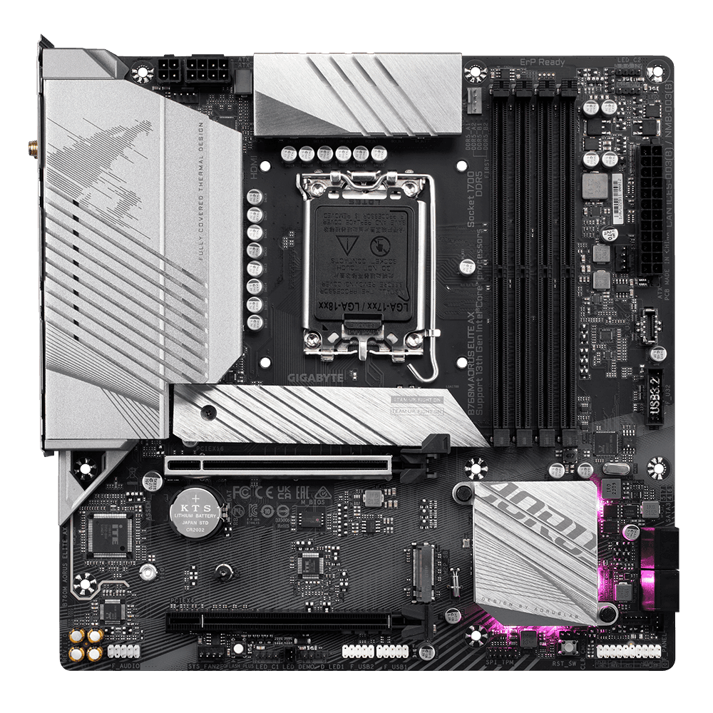 Placa de baza Gigabyte B760M AORUS ELITE AX, Socket 1700, - 2