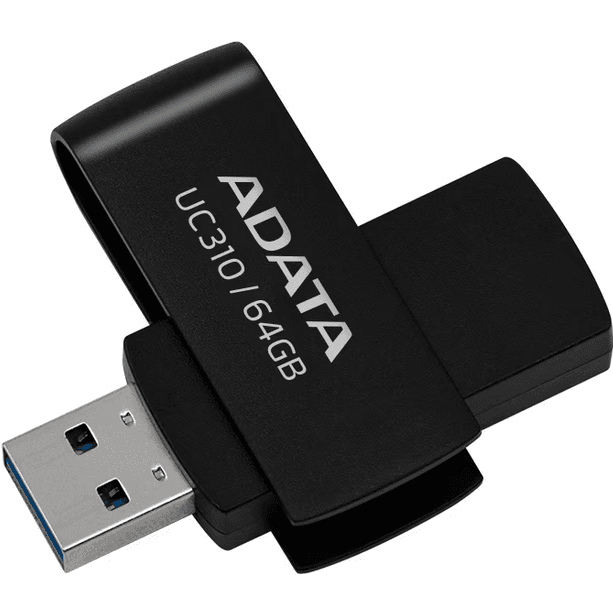 Memorie USB ADATA UC310 64 GB, USB 3.2, Negru